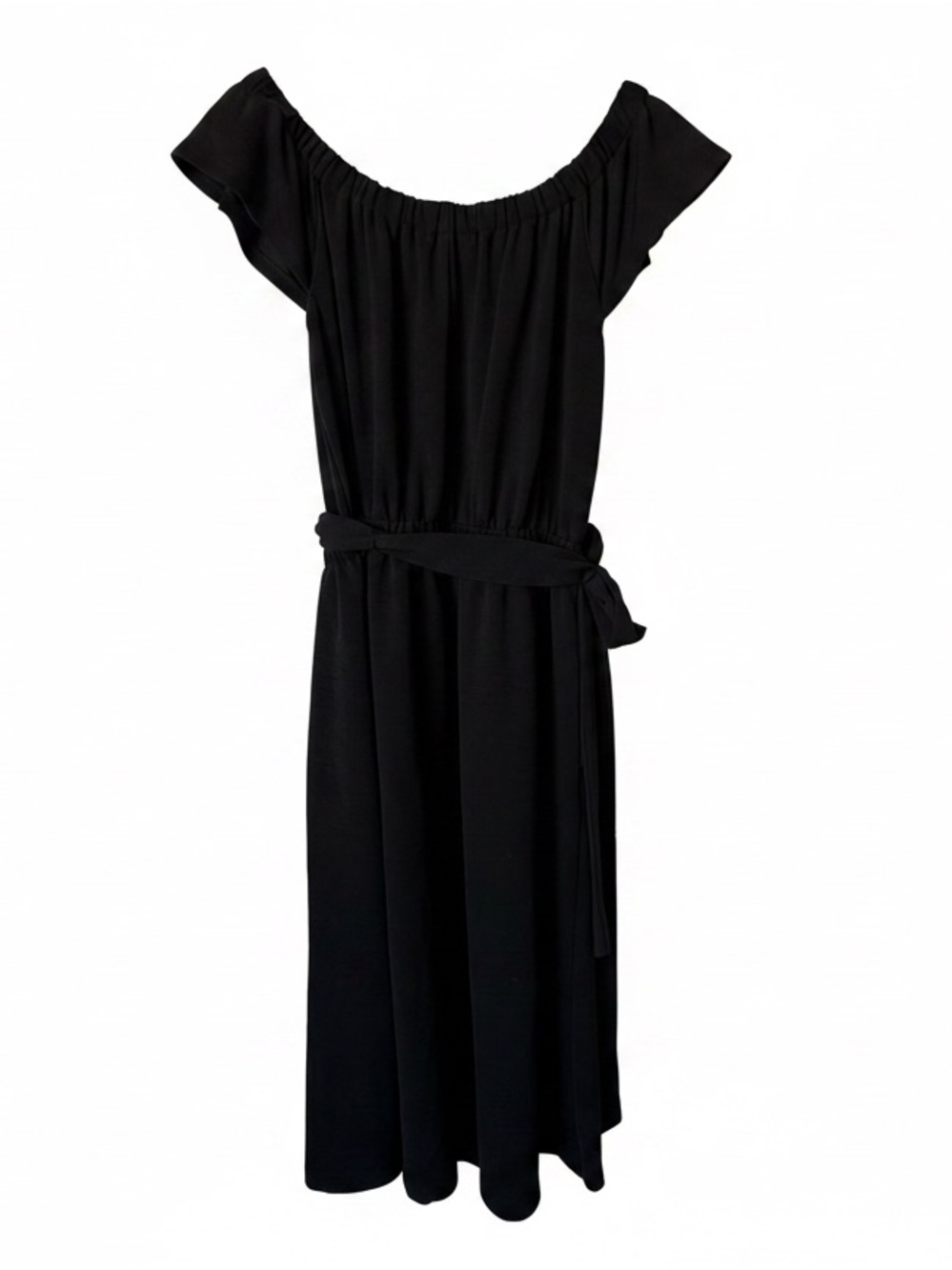 Banana Republic Black with Belted Midi Dress
